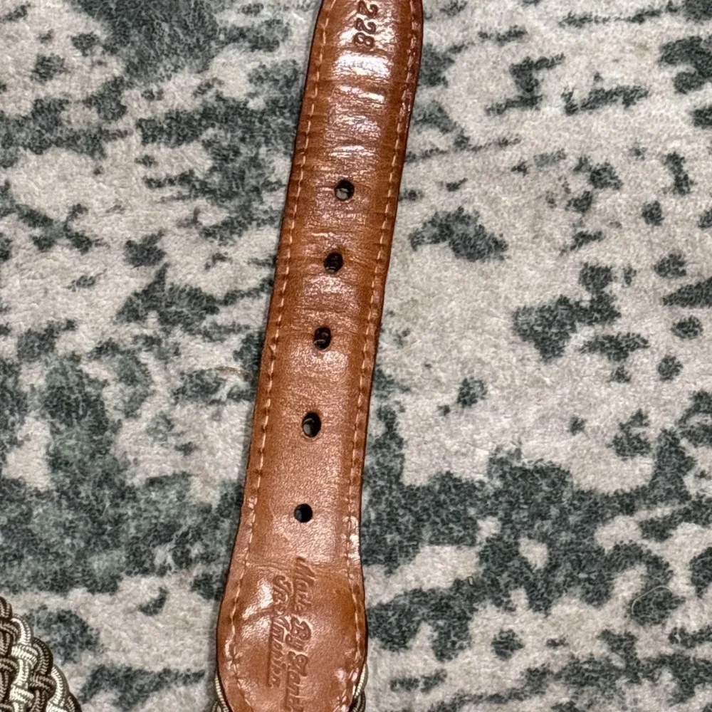 vintage 80s Crocodile Embossed Belt‎ Braided Stretch USA Size 40